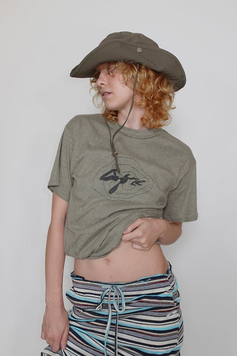 DRAW CODE SAFARI BUCKET HAT -KHAKI-